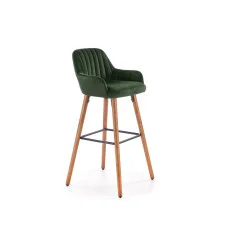 CHAIR H 93, WALNUT / DARK GREEN